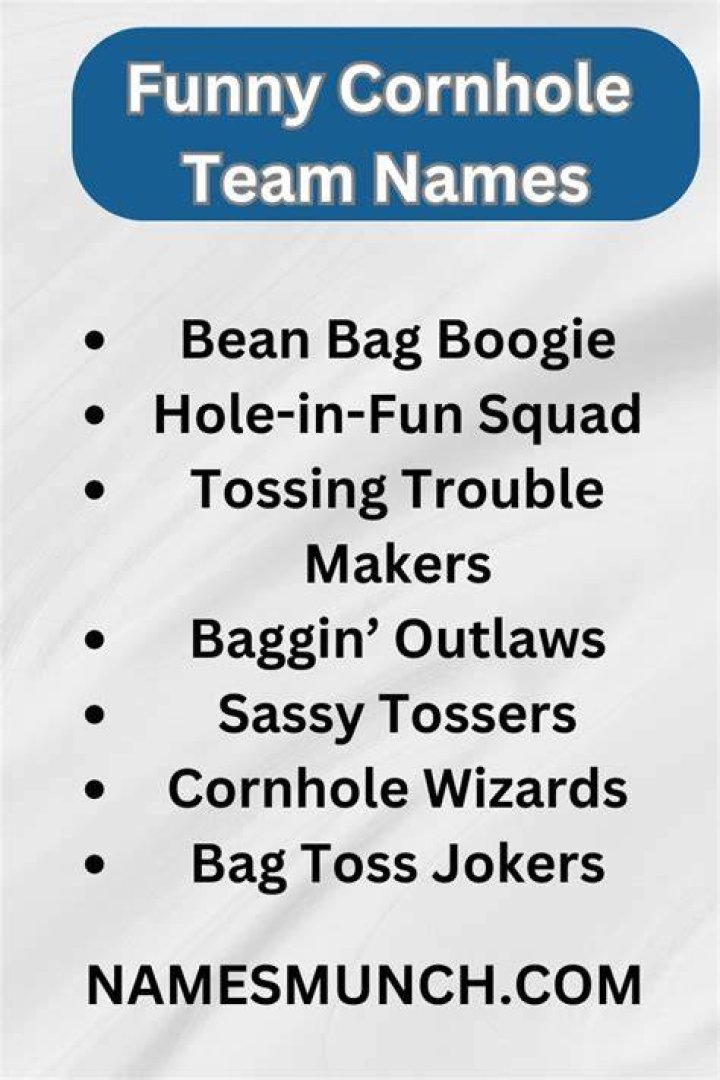 279 Fun Cornhole Team Names