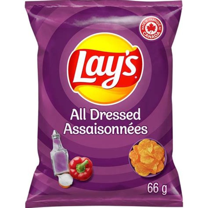 66g Lays all dressed potato chips Mart31