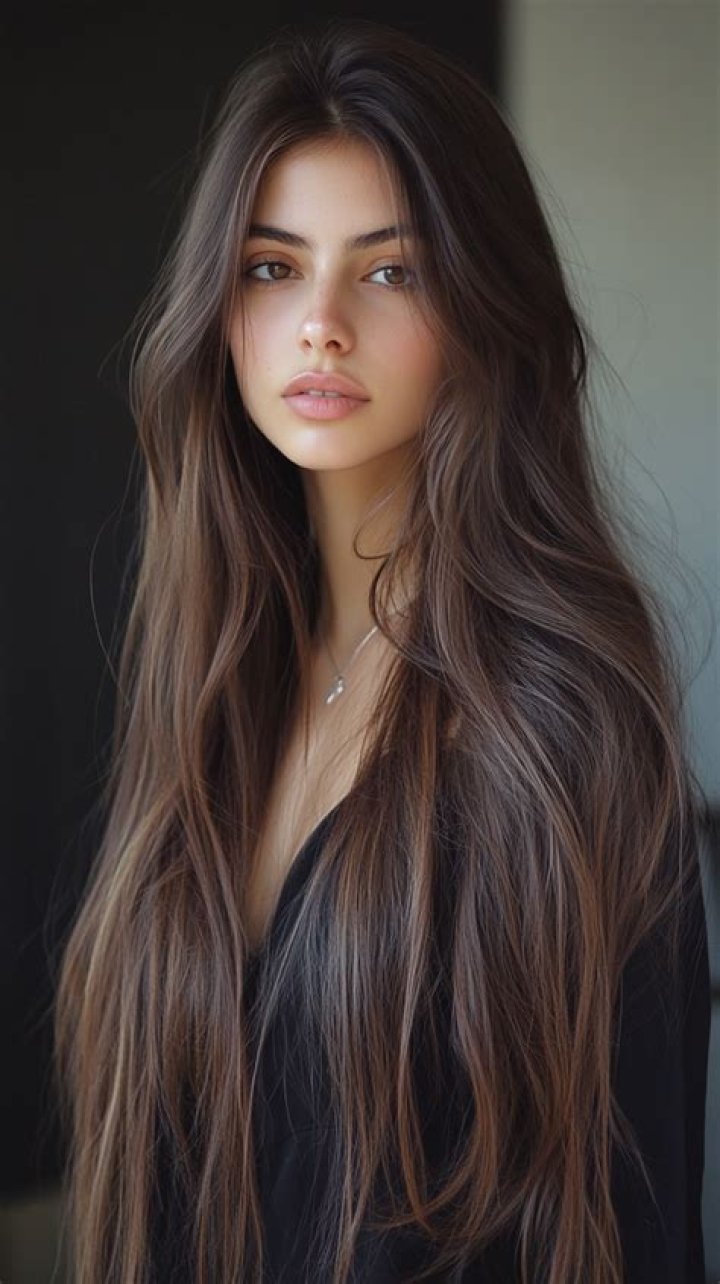 a woman with long hair wearing a beanie looking at the camera while