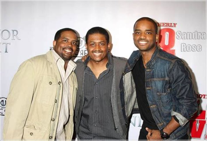 Actor siblings Lahmard Tate, Larron Tate, and Larenz Tate attend the