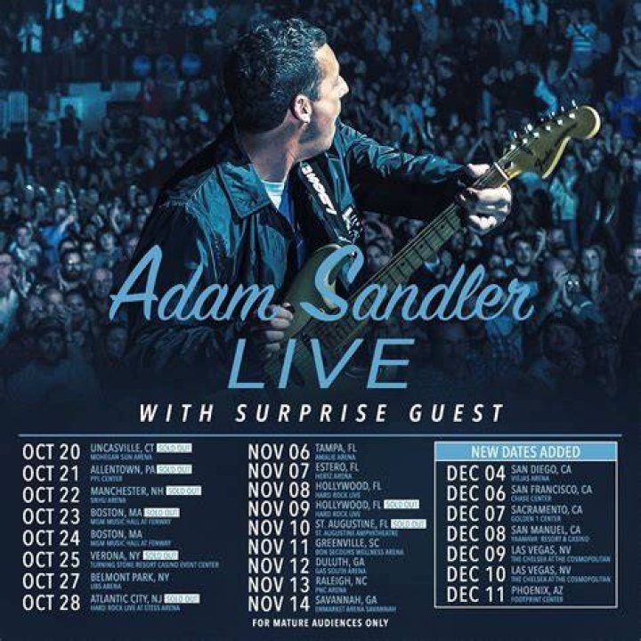 Adam Sandler Tour 2022 Tickets, presale, where to buy, dates, and more