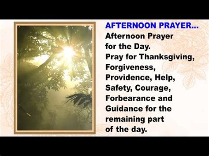 AFTERNOON PRAYER VIDEO YouTube
