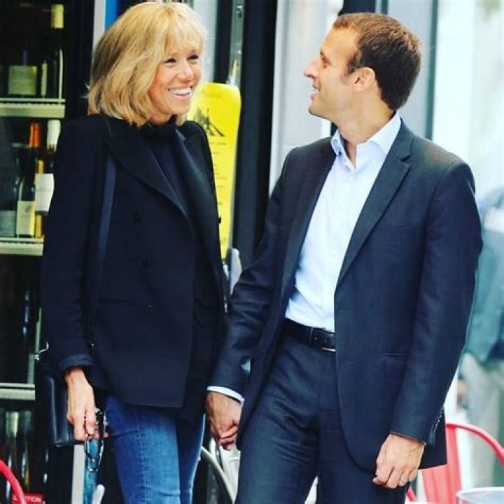 Brigitte Macron cuts a chic figure in a blue pantsuit in Montreal