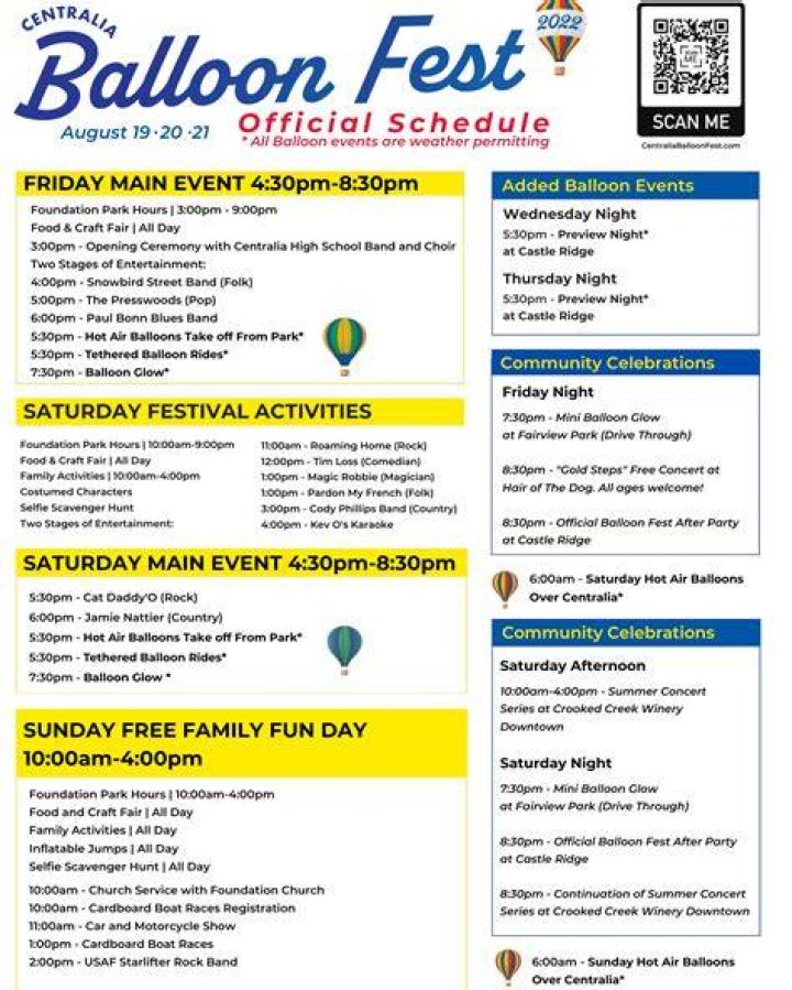 Centralia Balloon Fest This Weekend CentraLit