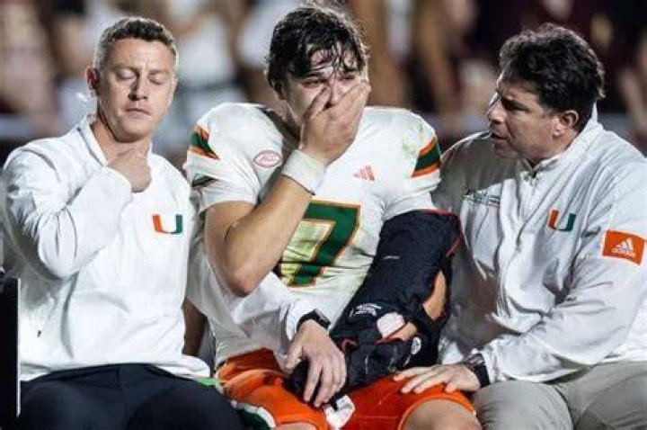 Emory Williams injury update What happened to Miami QB's arm during