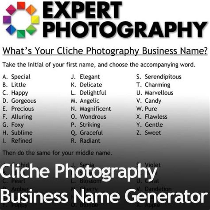 Fun Cliche Photography Name Generator (Try It Now) Photography names