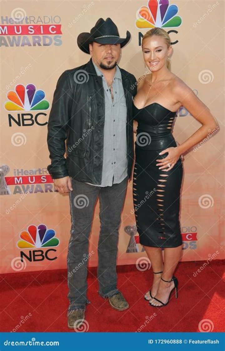 Jason Aldean & Brittany Kerr from CMA Awards 2018 Red Carpet Fashion