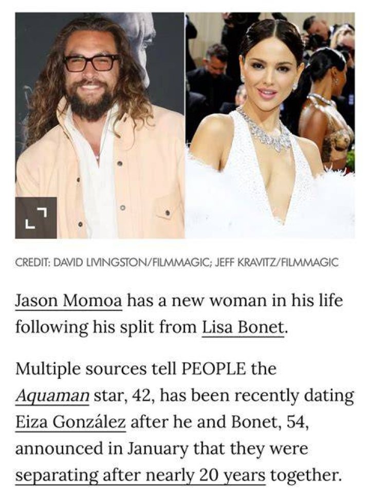 Jason Momoa Is Dating Eiza González After Lisa Breakup