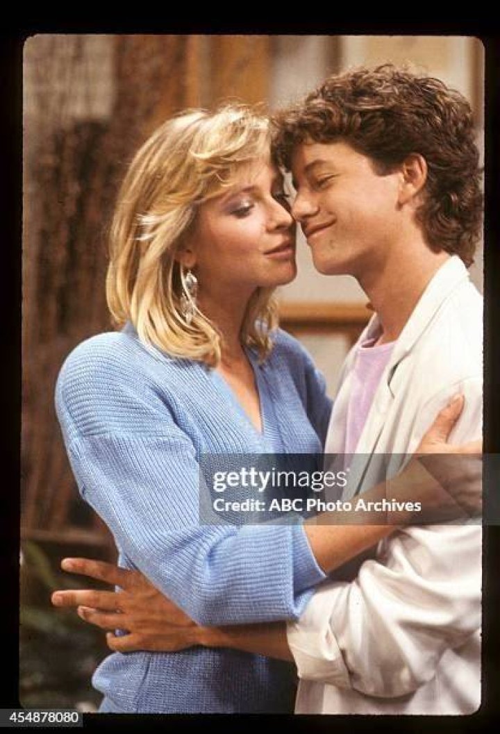 Katy Boyer and Kirk Cameron on the set of Growing Pains in 1986 Kirk