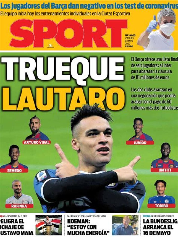 La portada del diario Sport (01/03/2020)