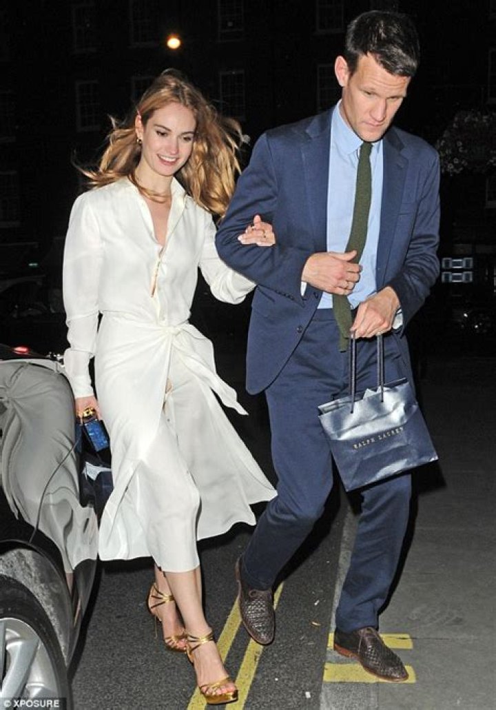 Lily James & Boyfriend Matt Smith Flaunt PDA at Lunch in London! Photo