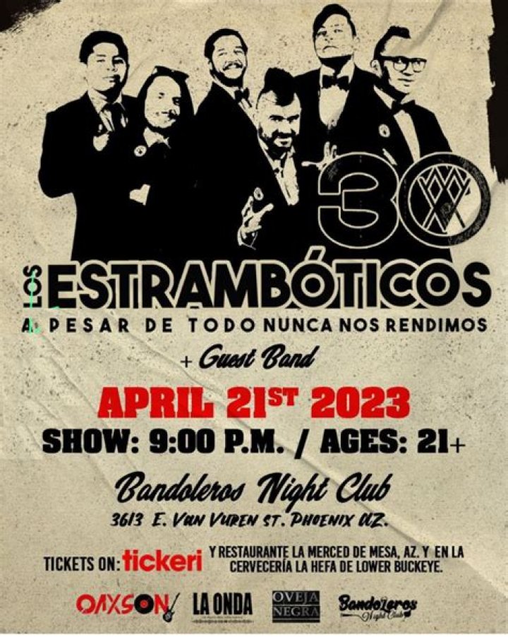 LOS ESTRAMBOTICOS EN CONCIERTO ! PHOENIX ARIZONA CANCELADO*** Tickets