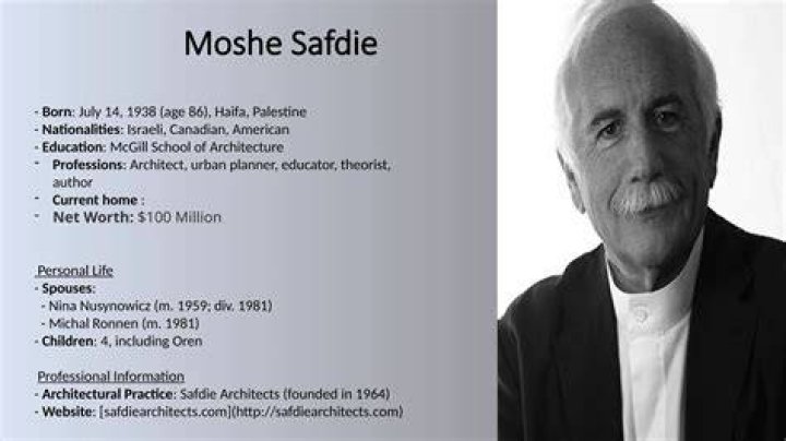 Moshe Safdie Net Worth, Age, Height, Weight Net Worth Roll