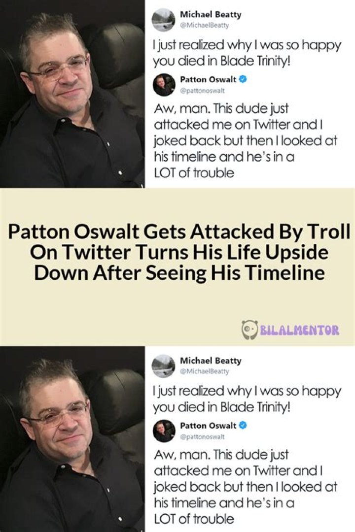 Patton Oswalt feuds on Twitter with Trump fan, pays his medical bills