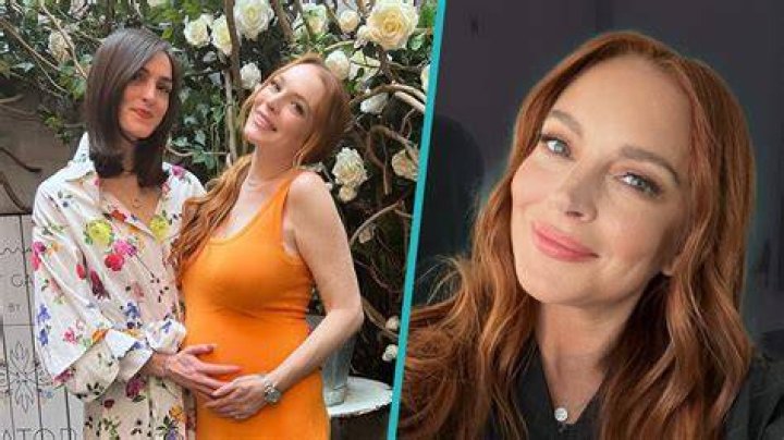 Pregnant Lindsay Lohan Cradles Growing Bump While Beaming At Her Baby