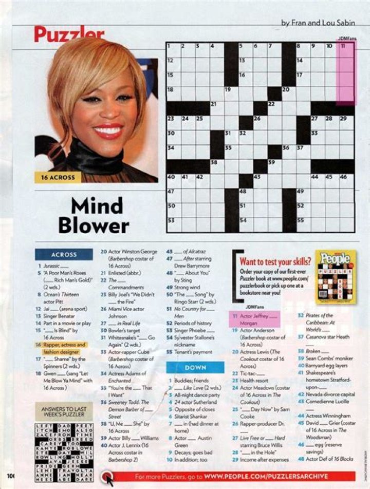 Printable People Magazine Crossword Puzzles Emma Crossword Puzzles