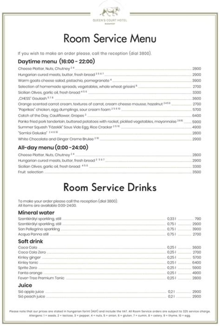 Room Service Menu &bull; The Disney Cruise Line Blog