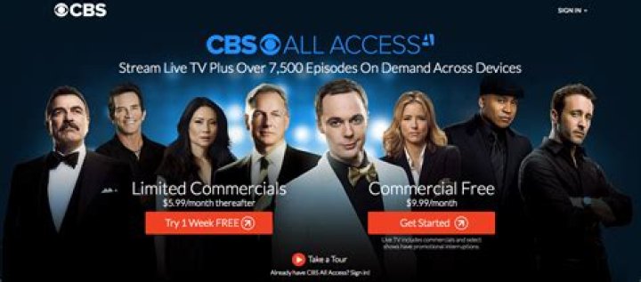 Screen Shot: CBS All Access Price Option - CBS