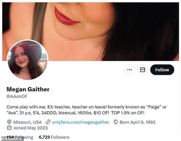 Second female teacher Megan Gaither at Missouri high school is