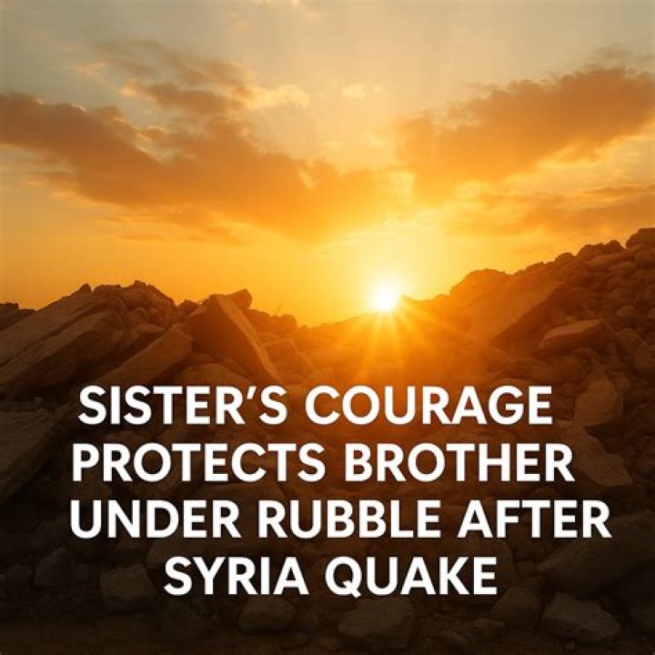Sister Protects Brother Beneath The Rubble by Placing Her Hand over His