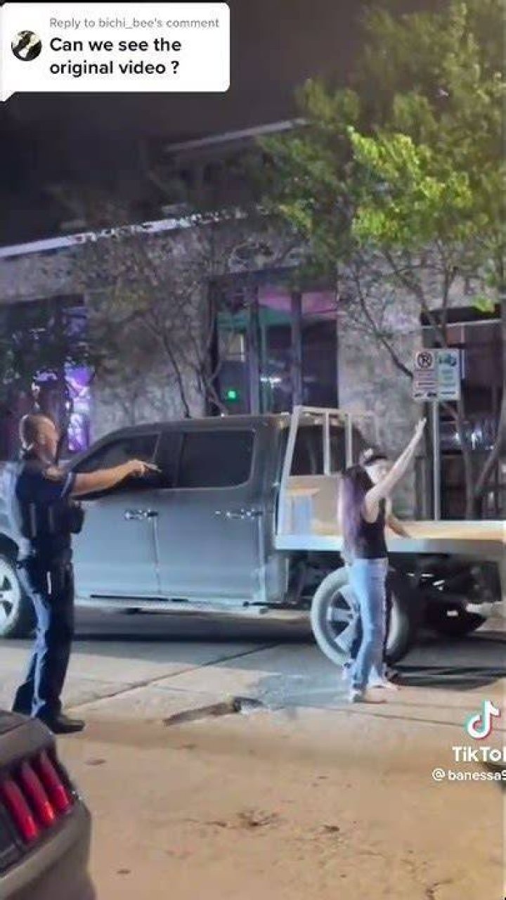 Sister protects brother from police Footage from shuggie2015 Tok Tok 