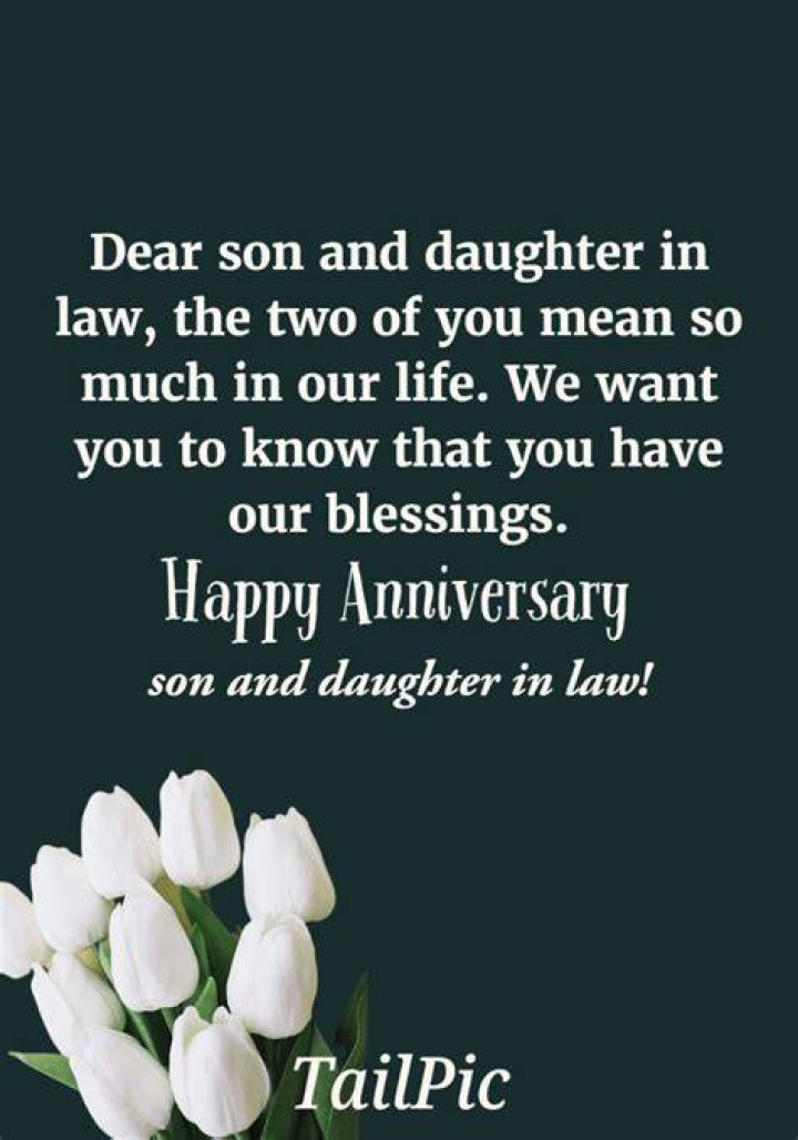Son And Daughter In Law Anniversary Card Contemporary Design With