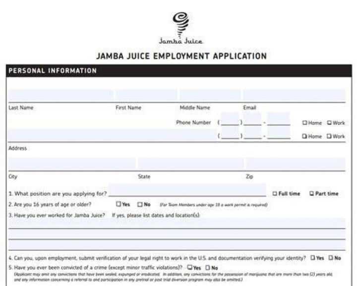 the jamba juice application tip