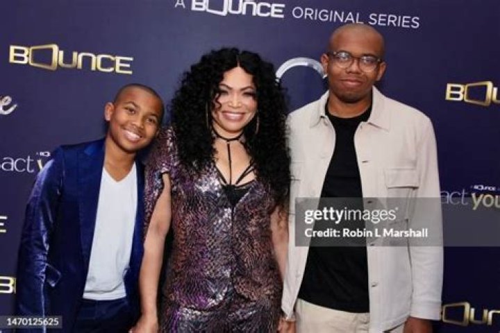 Tisha Campbell and children Ezekiel Czar Martin and Xen Martin attend