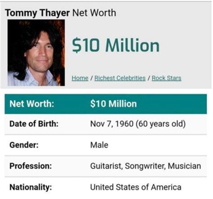 Tommy Thayer Net Worth 2024 Wiki, Married, Family, Wedding, Salary