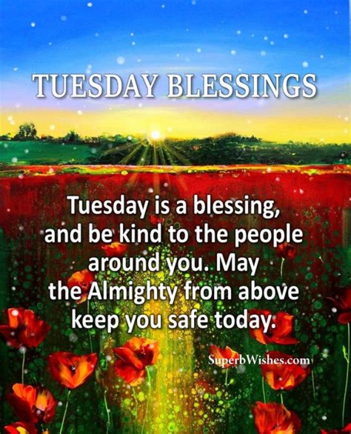 Tuesday Blessings Images May God Be With You