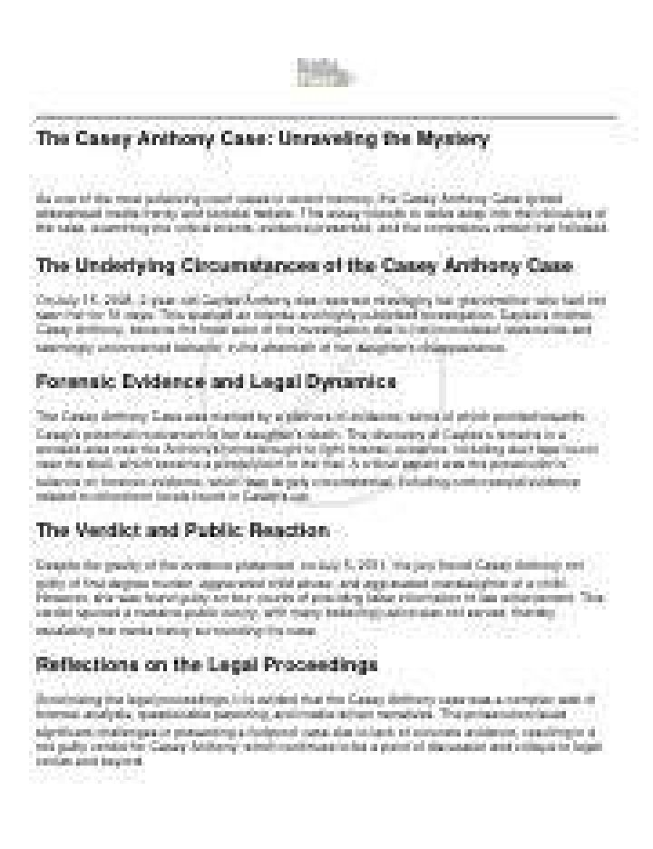 Unraveling The Mystery: Casey Anthony's Daughter's Tragic Fate