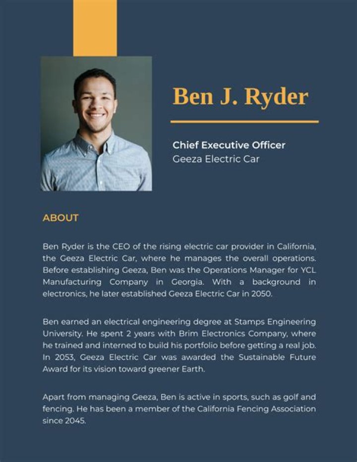 write company bio